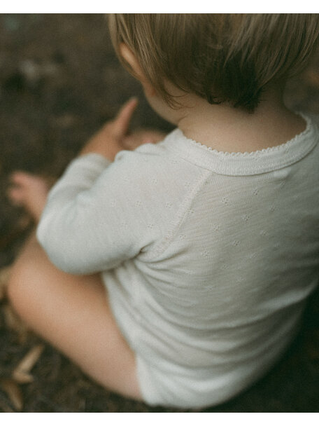 Unaduna Body longsleeves pointelle wool/silk - munkki