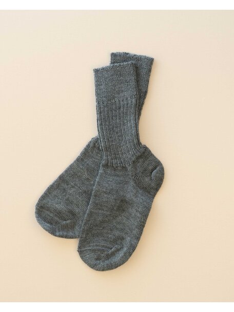 Hirsch Natur Thick wool socks for adults - grey