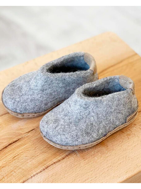 Glerups Children's slippers wool - grey
