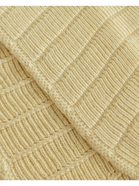 Hvid Merino wool scarf Jacobino - light yellow