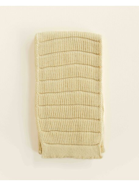 Hvid Merino wool scarf Jacobino - light yellow