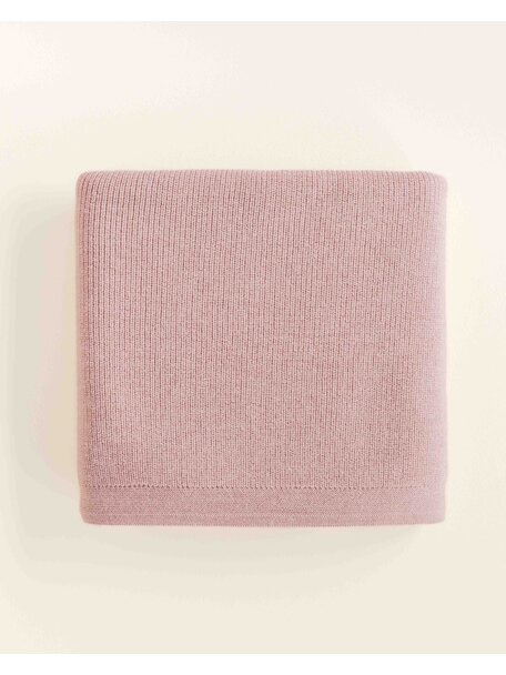 Hvid Merino wool blanket Felix - powder