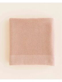 Hvid Merino wool blanket Gust - apricot