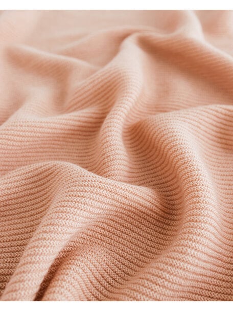 Hvid Merino wool blanket Gust - apricot