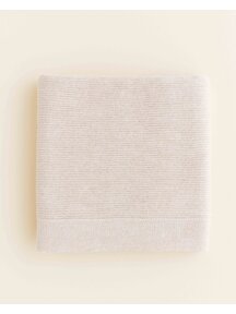 Hvid Merino wool blanket Gust - cream