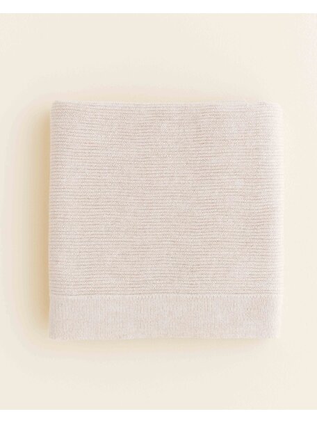 Hvid Merino wool blanket Gust - cream