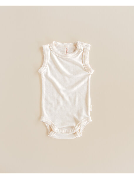 Unaduna Sleeveless romper pointelle wool/silk - munkki