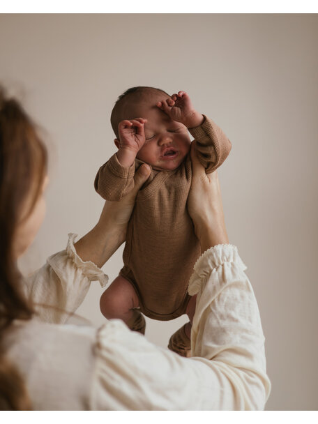 Unaduna Wrap around body tiny rib wool -  semla