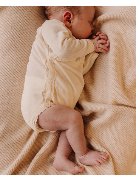 Unaduna Wrap around body pointelle wool/silk - munkki