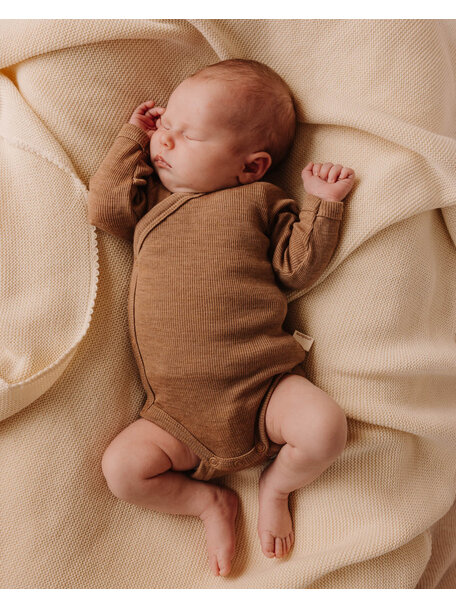 Unaduna Wrap around body tiny rib wool -  semla