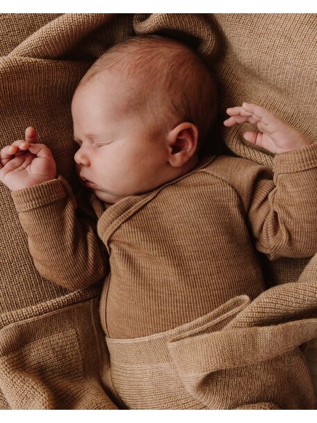 Unaduna Wrap around body tiny rib wool -  semla