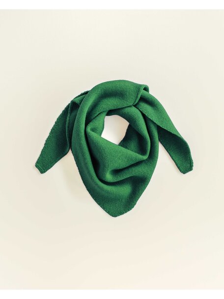 Hvid Soft wool scarf Josephina - grass