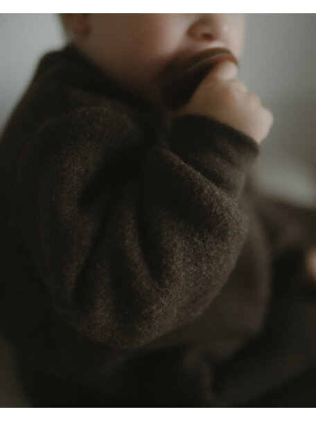 Unaduna X Engel Sleeping bag merino wool fleece - cocoa