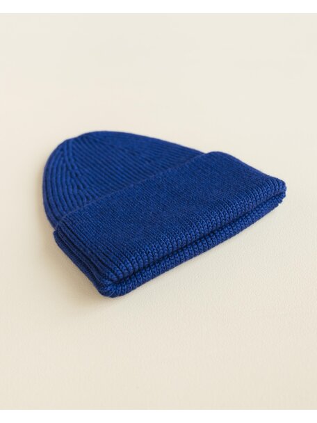 Hvid Ribbeanie Fonzie for adults - cobalt blue