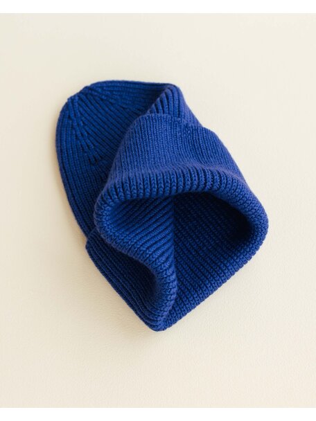 Hvid Ribbeanie Fonzie for adults - cobalt blue