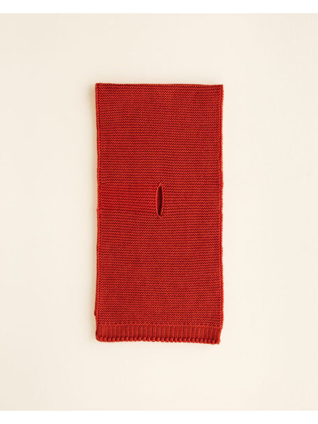 Hvid Wool scarf Ivo - red
