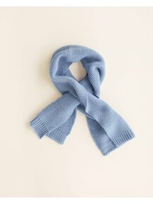 Hvid Wool scarf Ivo - light blue