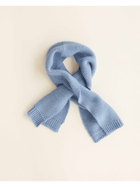 Hvid Wool scarf Ivo - light blue