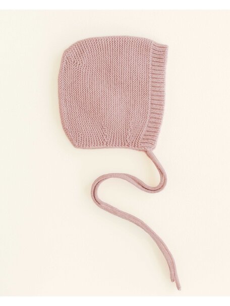 Hvid Merino Wool Bonnet - powder