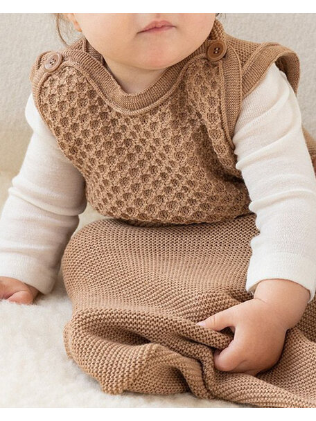 Disana Knitted sleeping bag without sleeves - caramel