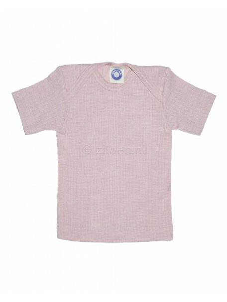 Cosilana Baby Top Short Sleeves Wool/Silk/Cotton - Pink