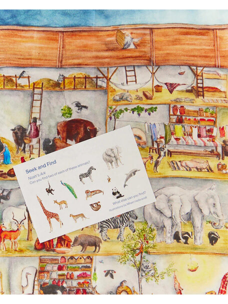 Sarah's Silks Play cloth seek and find - Noah's ark