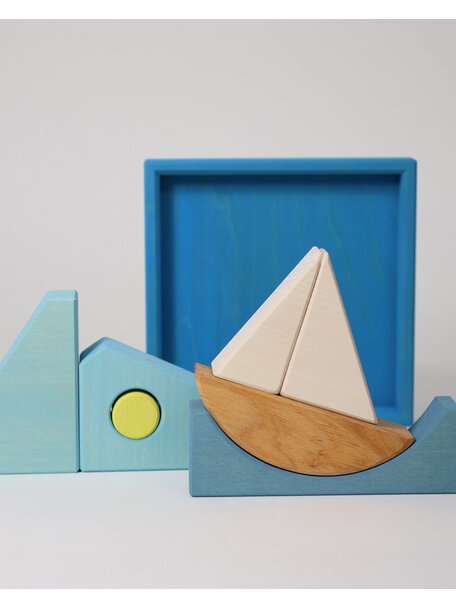 Grimm's Building set - sailboat