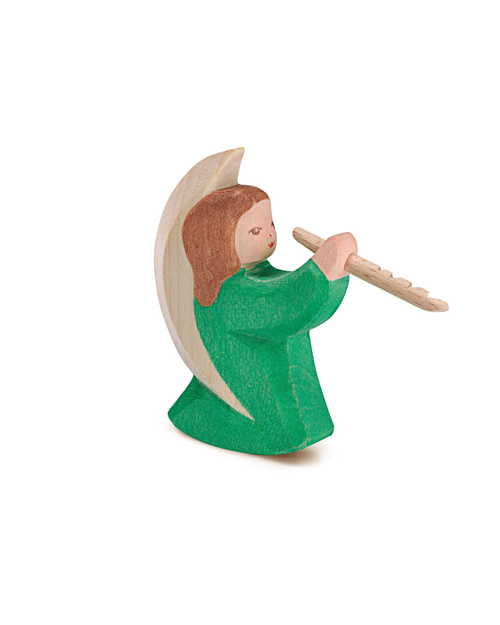 Ostheimer Angel with flute: Handmade Wooden Figures | Ziloen - Ziloen