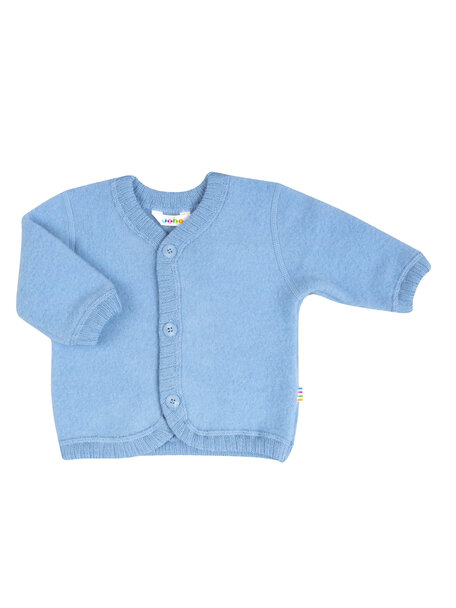 Joha Wool fleece cardigan - blue