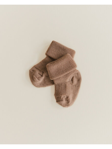 Unaduna Tiny rib baby socks made of wool - semla