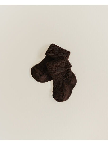 Unaduna Tiny rib baby socks made of wool - kladdkaka