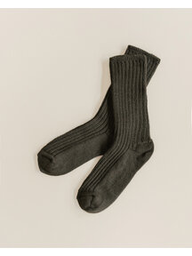 Unaduna Thick women's and men's socks made of wool - wakame