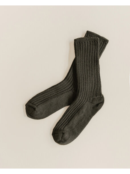 Unaduna Thick women's and men's socks made of wool - wakame