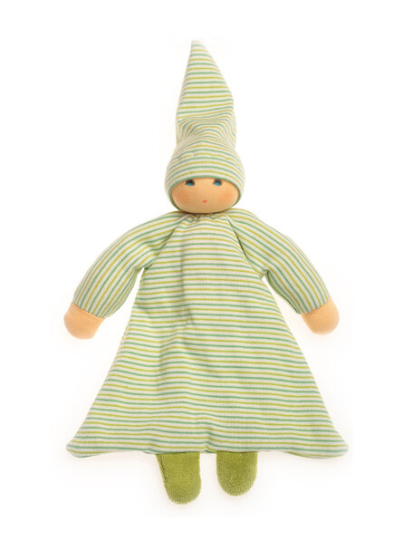 Nanchen Natur Baby comforter - green striped
