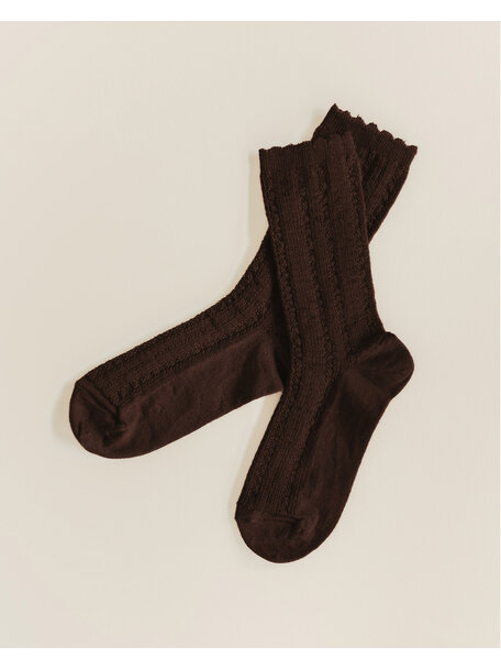 Unaduna Ajour women's socks made of wool - kladdkaka