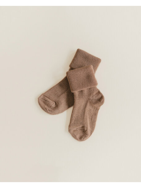 Unaduna Tiny rib children's socks made of wool - semla
