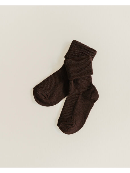 Unaduna Tiny rib children's socks made of wool - kladdkaka