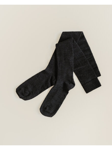 Unaduna Woolen women's and men's knee socks - ebony