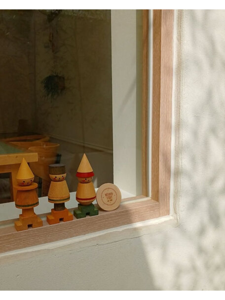Wooden Story Stacking toy stick figure - number 7