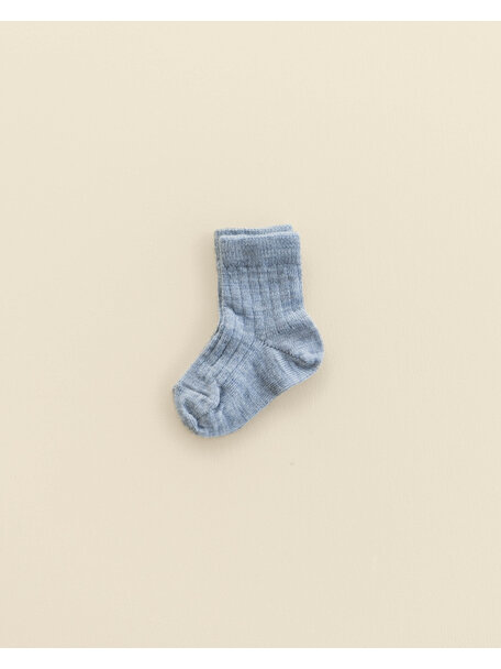 Unaduna Woolen rib baby socks - nila