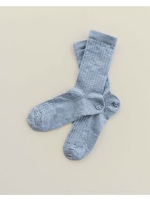 Unaduna Wool rib Unisex socks - nila
