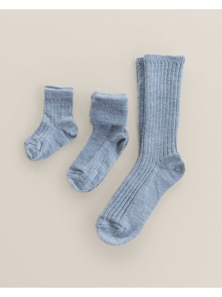 Unaduna Thick women's and men's socks made of wool - nila