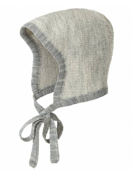 Disana Baby bonnet merino wool - grey