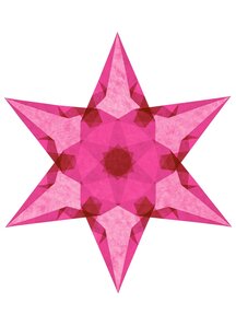 Handmade Folding window stars easy - magenta