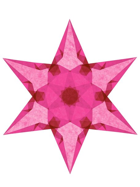 Handmade Folding window stars easy - magenta