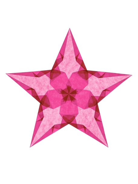 Handmade Folding window stars easy - magenta
