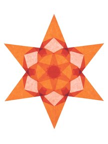 Handmade Folding window stars easy - orange