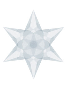 Handmade Folding window stars easy - white