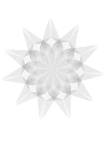 Handmade Folding window stars - difficult - white