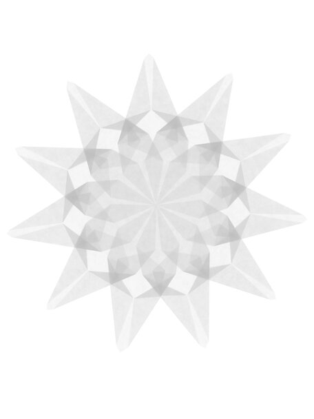 Handmade Folding window stars - difficult - white